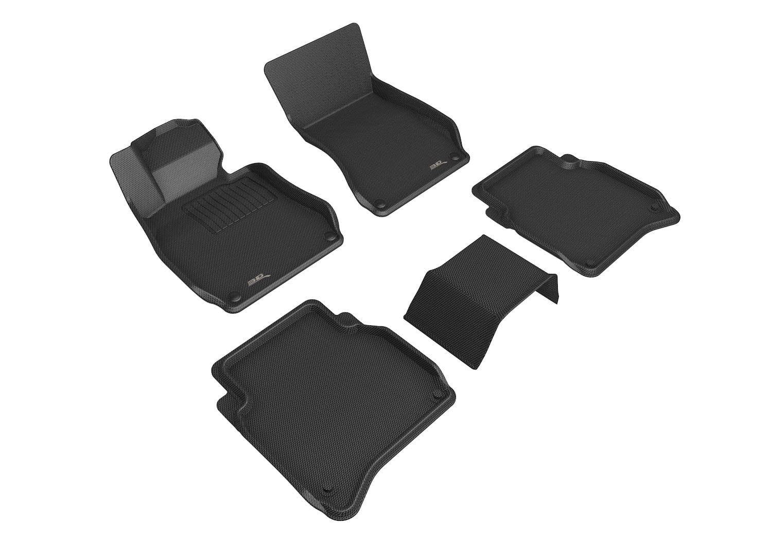 3D MAXpider KAGU Floor Mat (BLACK) compatible with MERCEDES-BENZ S CLASS (V223) 2021-2024 - Full Set