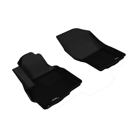 3D MAXpider Custom Fit Kagu Floor Mat (Black) Compatible with Mitsubishi Outlander 2011-2020 - Front Row