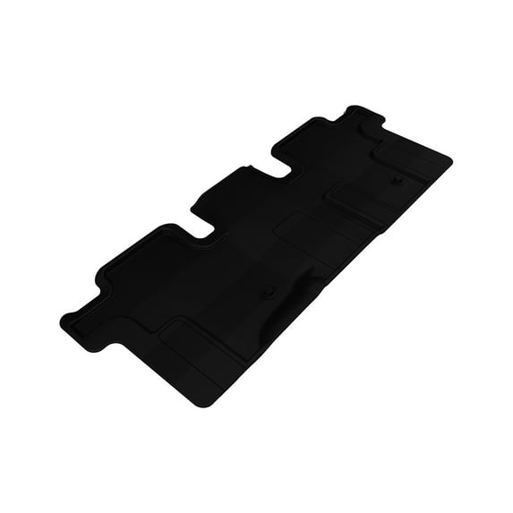 3D MAXpider - L1NS05821509 Second Row Custom Fit All-Weather Floor Mat for Select Nissan Pathfinder Models - Kagu Rubber (Black)