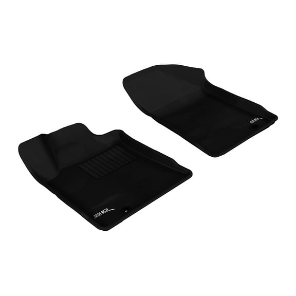 3D MAXpider Front Row Custom Fit All-Weather Floor Mat for Select Nissan Maxima Models - Kagu Rubber (Black)
