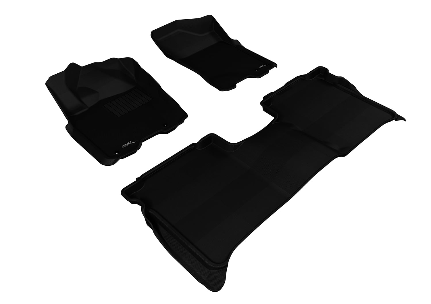 3D MAXpider Custom Fit Kagu Floor Mat (Black) Compatible with Nissan Titan 2009-2015 - R1 R2 (with Storage Box)