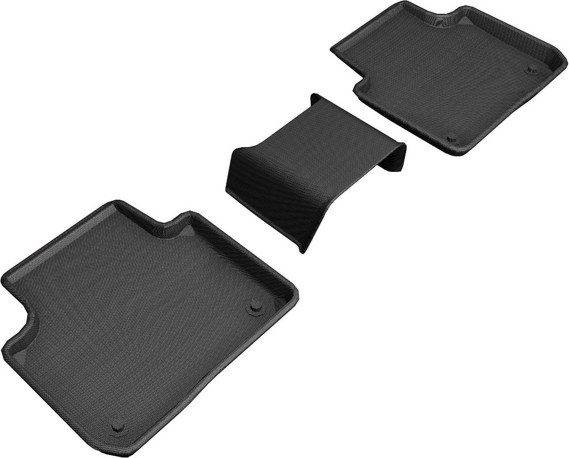 3D MAXpider Custom Fit Kagu Floor Mat (Black) Compatible with Porsche Cayenne (9Y0) SUV 2019-2025 / Cayenne Coupe (9Y3) 2021-2025 - R2 (3 Pcs)