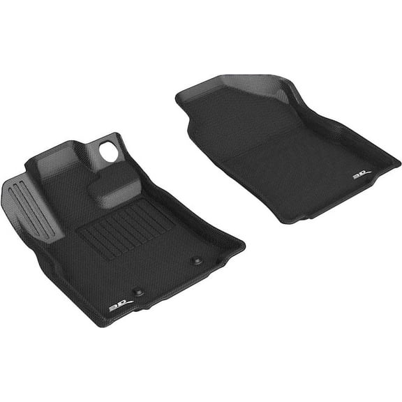 3D MAXpider Front Row Custom Fit All-Weather Floor Mats for 2019-2021 Subaru Ascent - Kagu Rubber (Black)