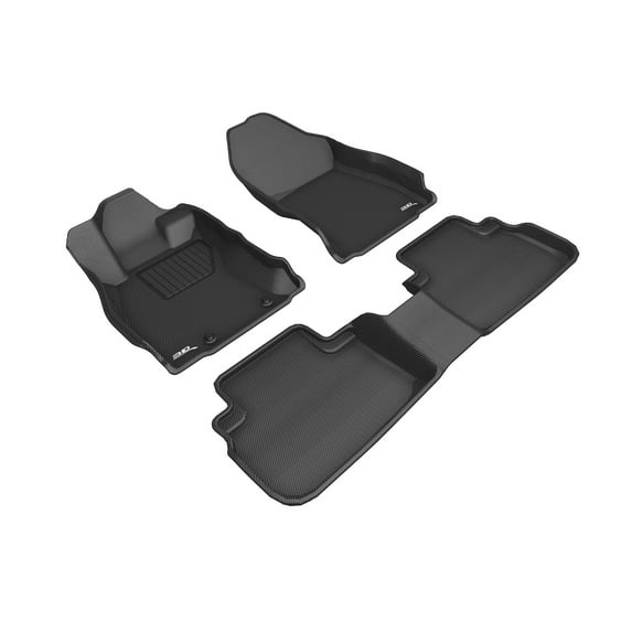 3D MAXpider Custom Fit Kagu Floor Mat (Black) Compatible with Subaru Forester 2019-2024 - Full Set