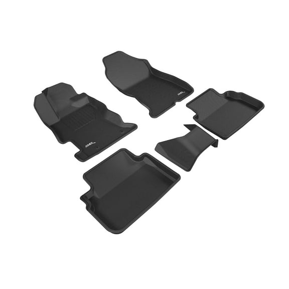 3D MAXpider Custom Fit Kagu Floor Mat (Black) Compatible with Subaru Impreza 2017-2023 / Crosstrek 2018-2023 - R1 R2