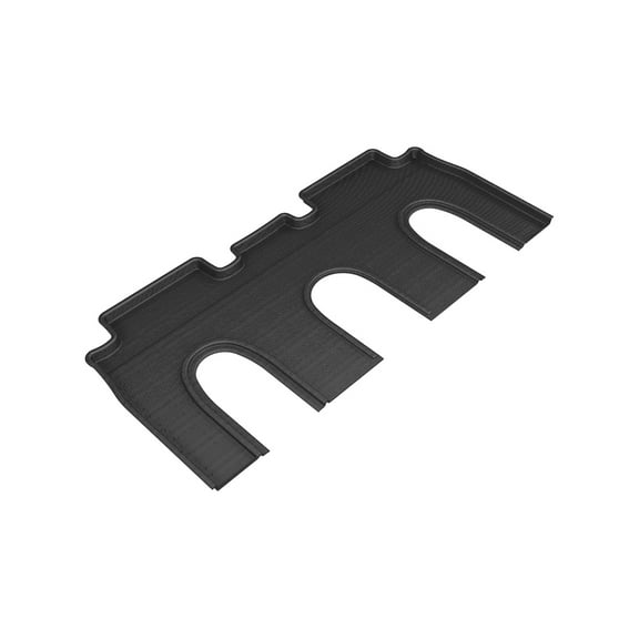 3D MAXpider Custom Fit Kagu Floor Mat (Black) Compatible with Tesla Model X Non-Folding 7-Seat 2016-2017 - Second Row