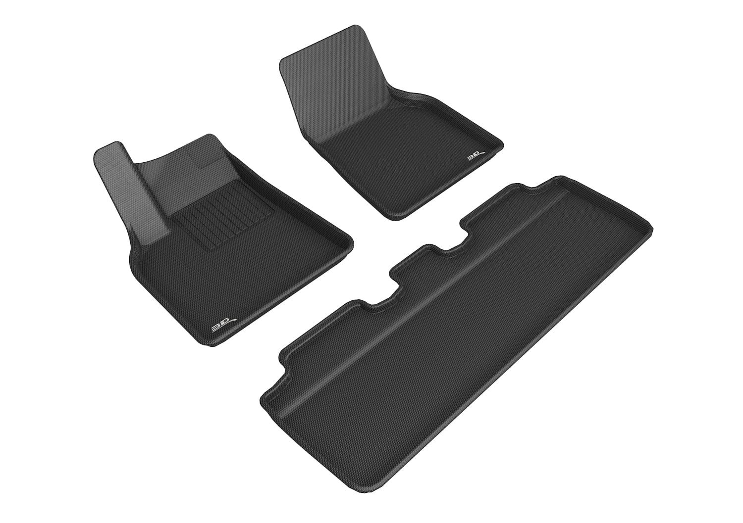 Black Thermoplastic Rubber 3D Custom Fit Car Floor Mats for Tesla Model Y