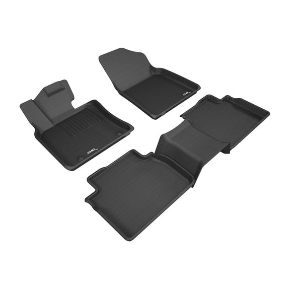 3D MAXpider Custom Fit Kagu Floor Mat (Black) Compatible with Toyota Camry 2018-2024 - Full Set