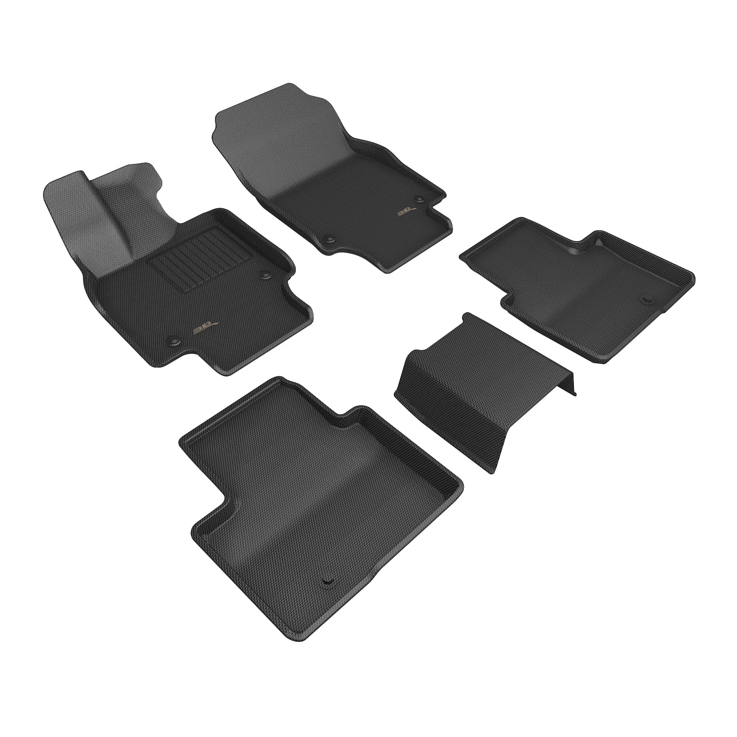 3D MAXpider KAGU Floor Mat (BLACK) compatible with TOYOTA CROWN - Full Set