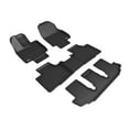 thumbnail image 1 of 3D MAXpider Custom Fit Kagu Floor Mat (Black) Compatible with Toyota Highlander Gasoline 8-Seat 2020-2024 - R1 R2 R3, 1 of 5