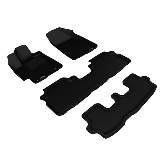 3D MAXpider Custom Fit Kagu Floor Mat (Black) Compatible with Toyota Highlander 2008-2013 - R1 R2 R3