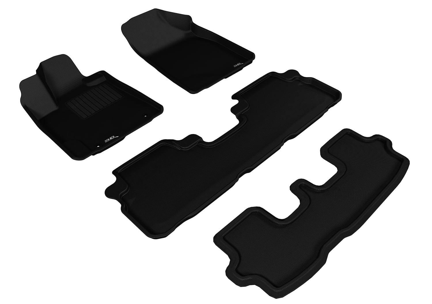 MAXLINER A0038/B0037 Floor Mats for Toyota Highlander Non Hybrid, 2008-2013, 2 Row Set, Black, Floor Mats - Canada