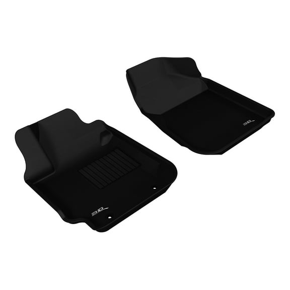 3D MAXpider - L1TY04311509 Front Row Custom Fit All-Weather Floor Mat for Select Toyota Matrix Models - Kagu Rubber (Black)