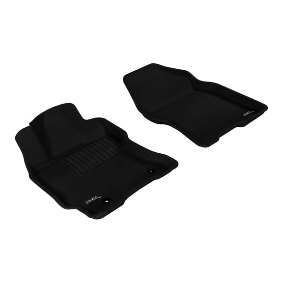 3D MAXpider Custom Fit Kagu Floor Mat (Black) Compatible with Toyota Prius 2004-2009 - Front Row