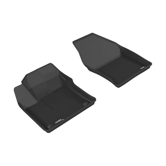 3D MAXpider Custom Fit Kagu Floor Mat (Black) Compatible with Toyota Prius 2016-2022 / Prius Prime 2017-2021 - Front Row