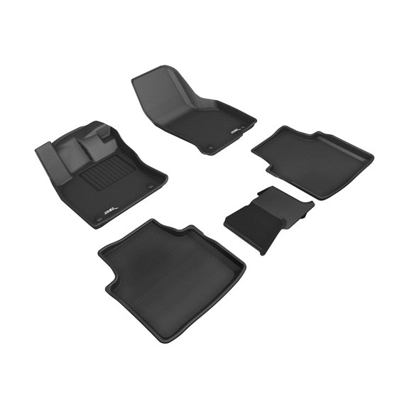 3D MAXpider Custom Fit Kagu Floor Mat (Black) Compatible with Volkswagen Arteon 2019-2023 - Full Set