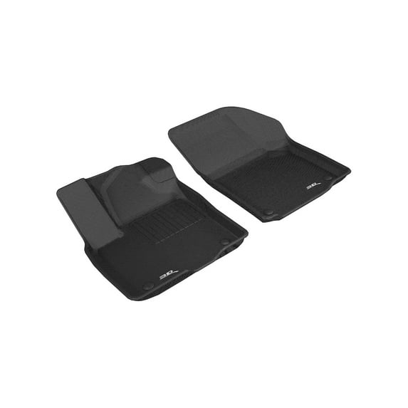3D MAXpider Custom Fit Kagu Floor Mat (Black) Compatible with Volkswagen Atlas 2018-2023 - Front Row