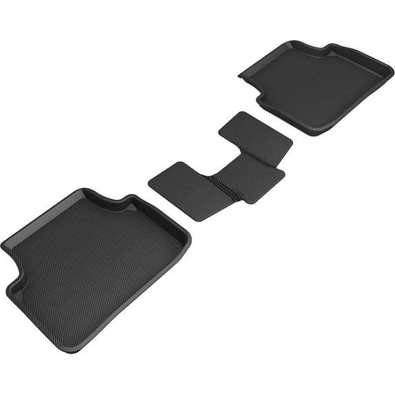 3D MAXpider Custom Fit Kagu Floor Mat (Black) Compatible with Volkswagen TIGUAN 2018-2023 - Second Row