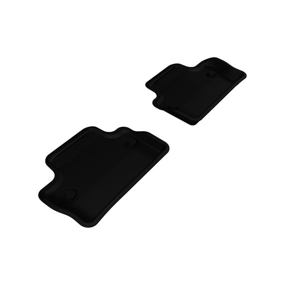 3D MAXpider All-Weather Floor Mats for Volvo S60 2011-2018 / V60 2015-2018 Custom Fit Car Floor Liners, Kagu Series (2nd Row, Black)