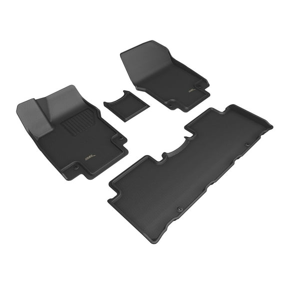 3D MAXpider KAGU Floor Mat (Black) compatible with HYUNDAI IONIQ 5 2025-2026 - Full Set (W FIXED CENTER CONSOLE)
