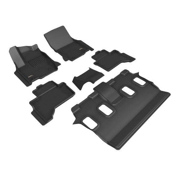 3D MAXpider KAGU Floor Mat (Black) compatible with LEXUS GX 5-SEAT 2024-2026 - Full Set (NO COOL BOX)