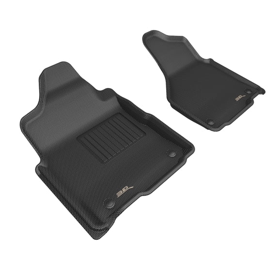 3D MAXpider Kagu Floor Mat (Black) Compatible with Dodge RAM 2500 Regular CAB Vinyl Floor 2019-2025 - Front Row