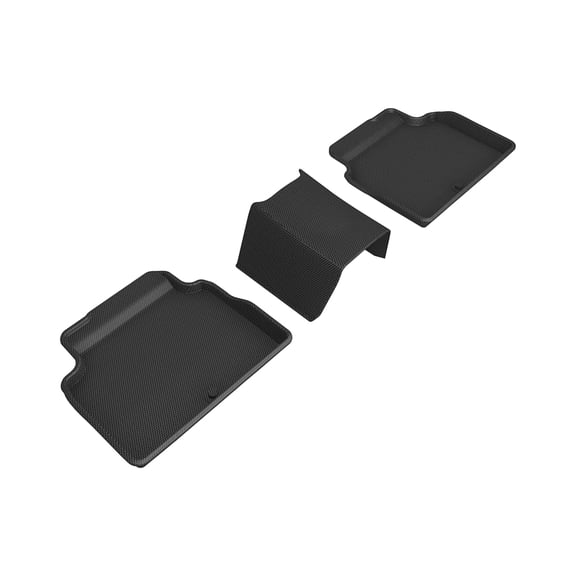 3D MAXpider Kagu Floor Mat (Black) Compatible with Genesis G80 2021-2025 - Second Row