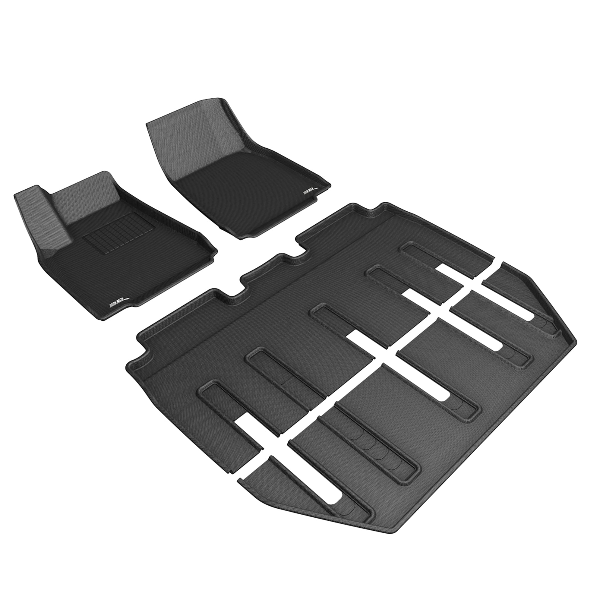 3D MAXpider Kagu Series Custom Fit Floor Mats, 17- 21 Tesla 7 Seat Model X  