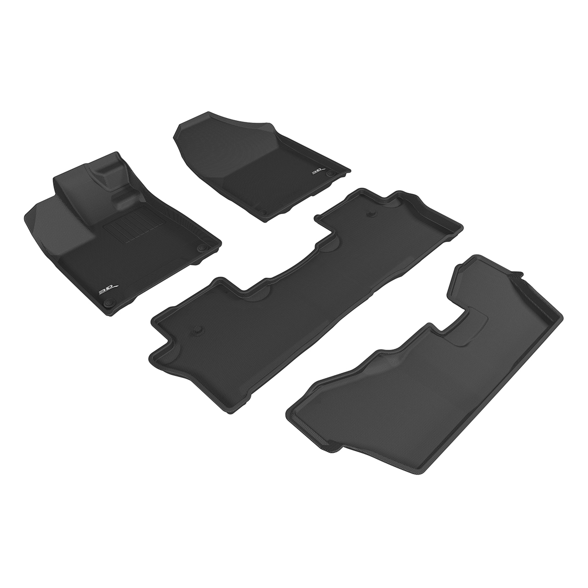 3D MAXpider Kagu Series Custom Floor Mat Liner Set, 20162021 Honda Pilot
