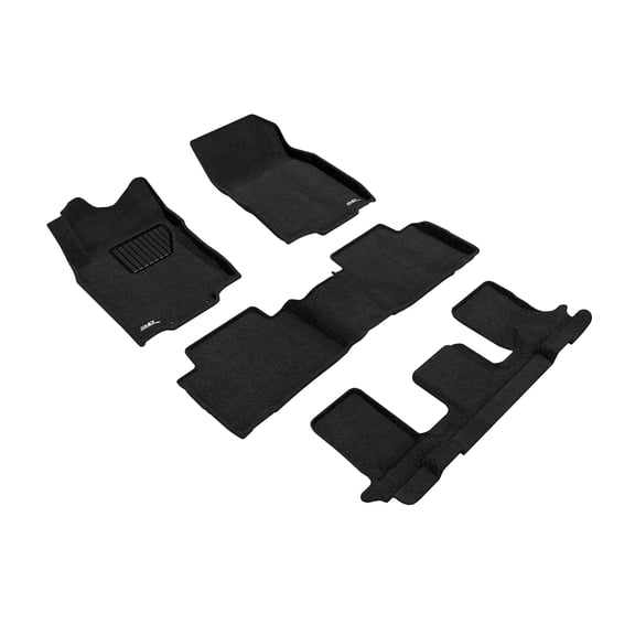 3D MAXpider Custom Fit Elegant Floor Mat (Black) for 2014-2020 Nissan Rogue - 1ST Row 2ND Row