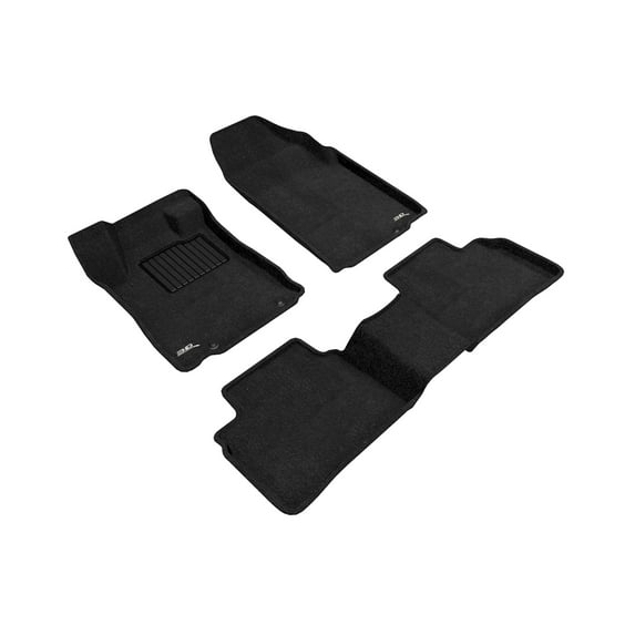 3D MAXpider Custom Fit Elegant Floor Mat (Black) for 2016-2018 Nissan Altima Sedan - 1ST Row 2ND Row