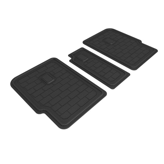 3D MAXpider Custom Fit Kagu Seatback Protector (Black) Compatible with Rivian R1S 2022-2025 - 2nd Row Seatback Protector