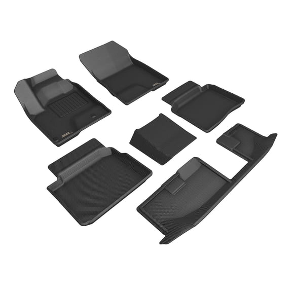 3D MAXpider Custom Fit Kagu Floor Mat (Black) Compatible with Mitsubishi Outlander Phev 2022-2026 - Full Set
