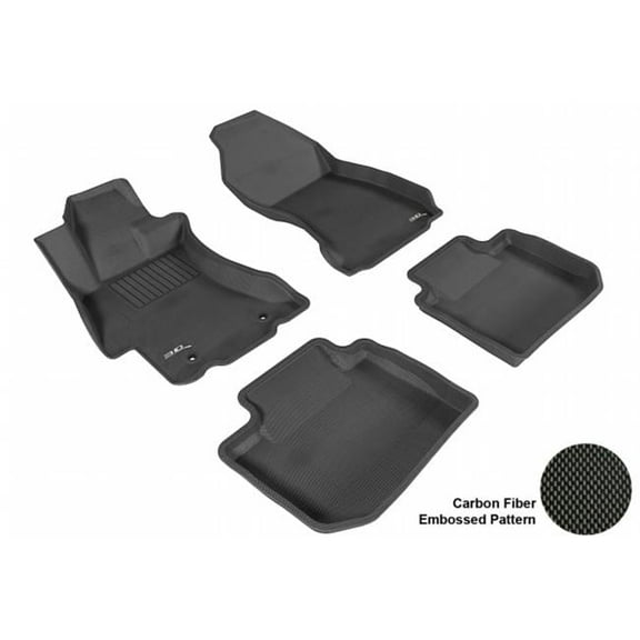 3D MAXpider  SUBARU XV CROSSTREK 2013-2014 KAGU BLACK R1 R2 Floor Mat