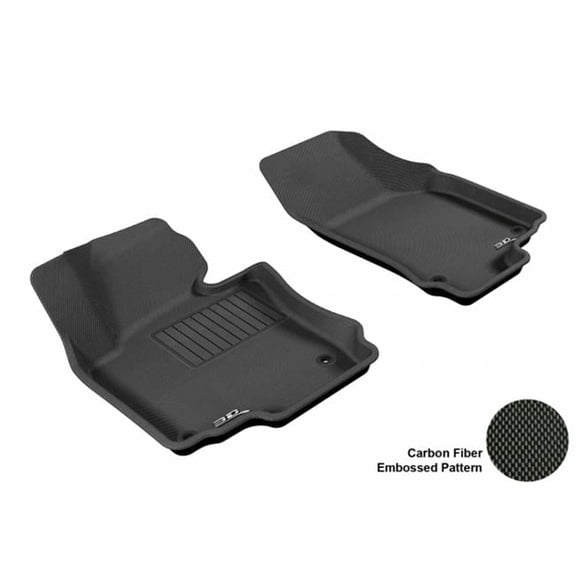 3D MAXpider  VOLKSWAGEN JETTA 2005-2010/ GOLF 2006-2013 KAGU BLACK R1 Floor Mat