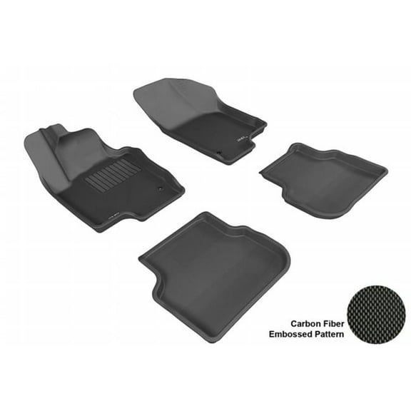 3D MAXpider  VOLKSWAGEN JETTA 2011-2014 SDN KAGU BLACK R1 R2 Floor Mat