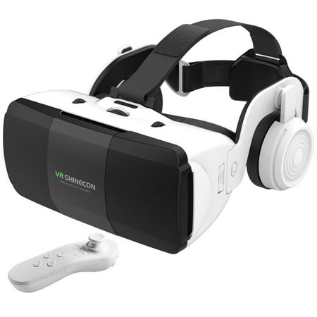 3D Magic 2024 VR Glasses with Remote Controller, 3D Glasses Virtual Reality Headset for VR Games & 3D Movies, Eye Care System for iPhone and Android Smartphones 3D VR Glasses