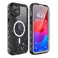 thumbnail image 1 of 3D Magic IP68 Waterproof Shockproof Case with Built-in Screen Protector for iPhone 15 Magnetic Phone Cover, Black, 1 of 9