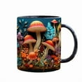 thumbnail image 1 of 3D Magical Mushrooms Ceramic Mug - Artistic Plant-Themed Coffee Cup, 350ml Multifunctional Mug for Home, Office & Gifting to Plant Lovers, 1 of 4