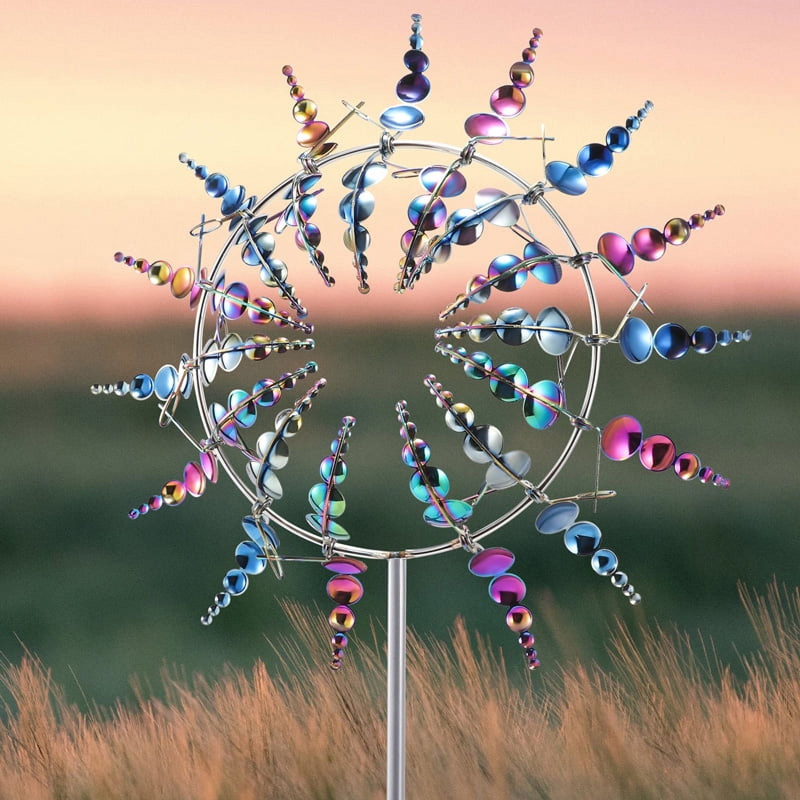 3D Magical Wind Powered Windmill Metal And Sculpture Spinner