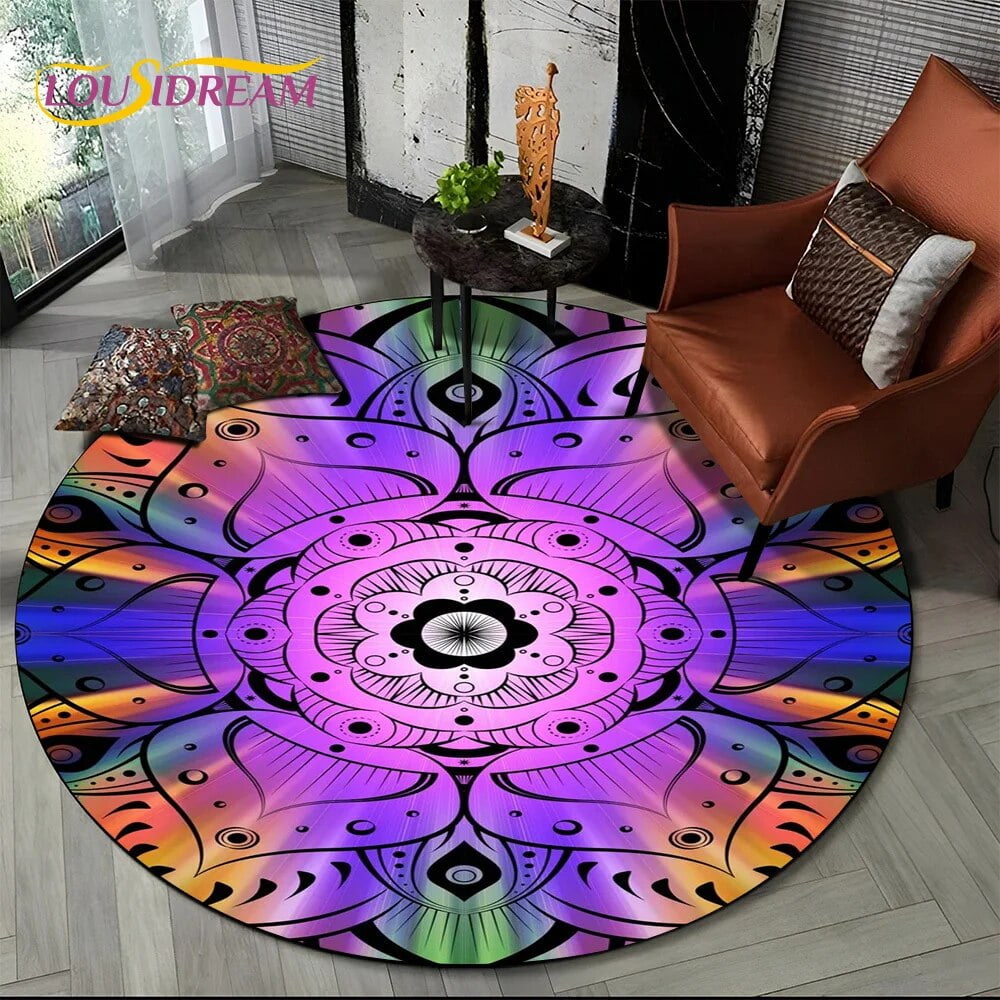 3D Mandala Meditation nature Spirit Yoga Bohemia Round Carpet Rug for Living Room Bedroom Child