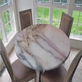 thumbnail image 1 of 3D Marbling Print Round Tablecloths Waterproof Polyester Table Cover Elastic Edge Table Protector for Kitchen Dining Room Party, 1 of 7