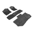 thumbnail image 1 of 3D Maxpider 2011-2014 Fits GMC Yukon Xl Kagu Carbon Fiber Embossed Pattern 1st Row 2nd Row 3rd Row With Bucket 2nd Row Black Floor Mat L1GM02801509, 1 of 3