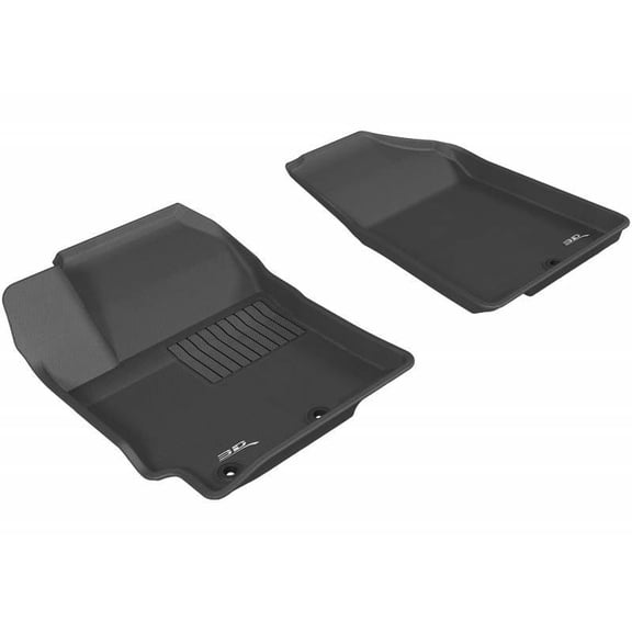 3D Maxpider 2012-2017 Fits Kia RIO RIO5 1st Row Black Kagu Carbon Fiber Embossed Pattern Floor Mat L1KA01411509