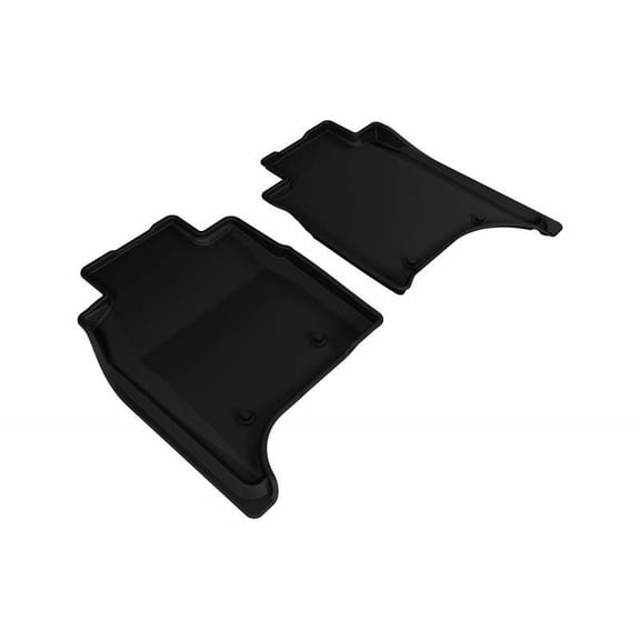 3D Maxpider 2014-2017 Fits Land Rover Range Rover Long Wheelbase With Center Console 2nd Row Black Kagu Carbon Fiber Embossed Pattern Floor Mat L1LR01921509