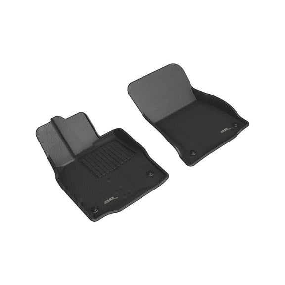 3D Maxpider 2018-2024 Fits Lexus LS Series Custom Fit Kagu 1st Row Carbon Fiber Embossed Pattern Black Floor Mats L1LX06411509