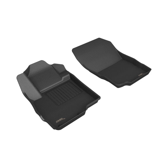 3D Maxpider 2018-2024 Fits Mitsubishi Eclipse Cross Kagu 1st Row Carbon Fiber Embossed Pattern Black Floor Mats L1MT05611509