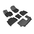 thumbnail image 1 of 3D Maxpider 2020-2022 Fits Mercedes-Benz GLE-Class 7 Seat 1st Row 2nd Row 3rd Row Elegant Woven Nylon Floor Mat Black L1MB12004709, 1 of 5