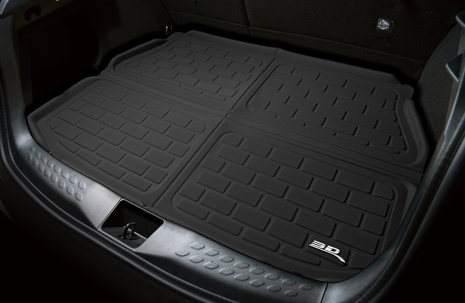 2021-2022 Tesla Model Y 7-Seat All-Weather Third Row Trunk Mat 3D MAXpider-Black