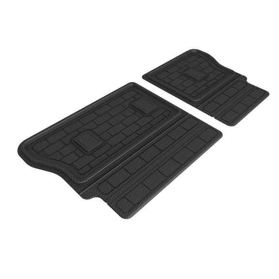3D Maxpider 2022-2023 Fits Genesis Gv70 Custom Fit Kagu Seatback Protector Carbon Fiber Embossed Pattern Black Cargo Liner Q1GS0111309